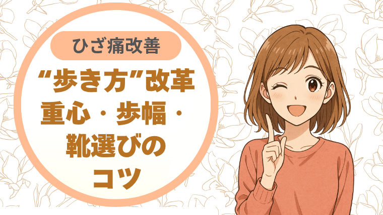 ひざ痛の"歩き方"改革：重心・歩幅・靴選びのコツ