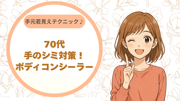 70代手のシミ対策！ボディコンシーラーで手元若見えテクニック♪
