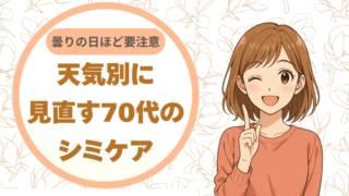 曇りの日ほど要注意。天気別に見直す70代のシミケア
