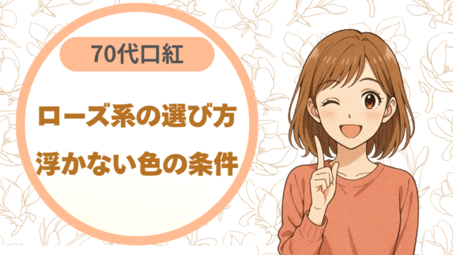 70代の口紅、ローズ系の選び方｜浮かない色の条件